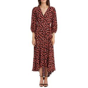 Ganni Floral Wrap Dress